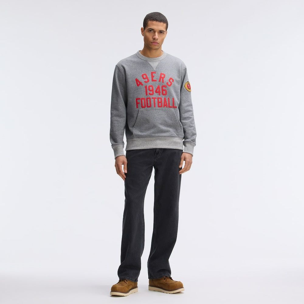 San Francisco 49ers IconicFleece Pocket Sweatshirt Athletic Heather Gray | Fanatics