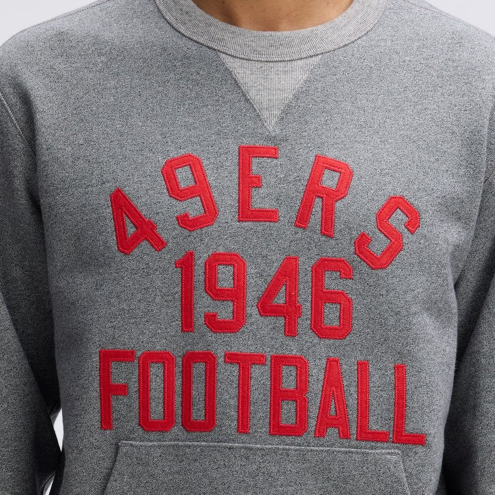 San Francisco 49ers IconicFleece Pocket Sweatshirt Athletic Heather Gray | Fanatics