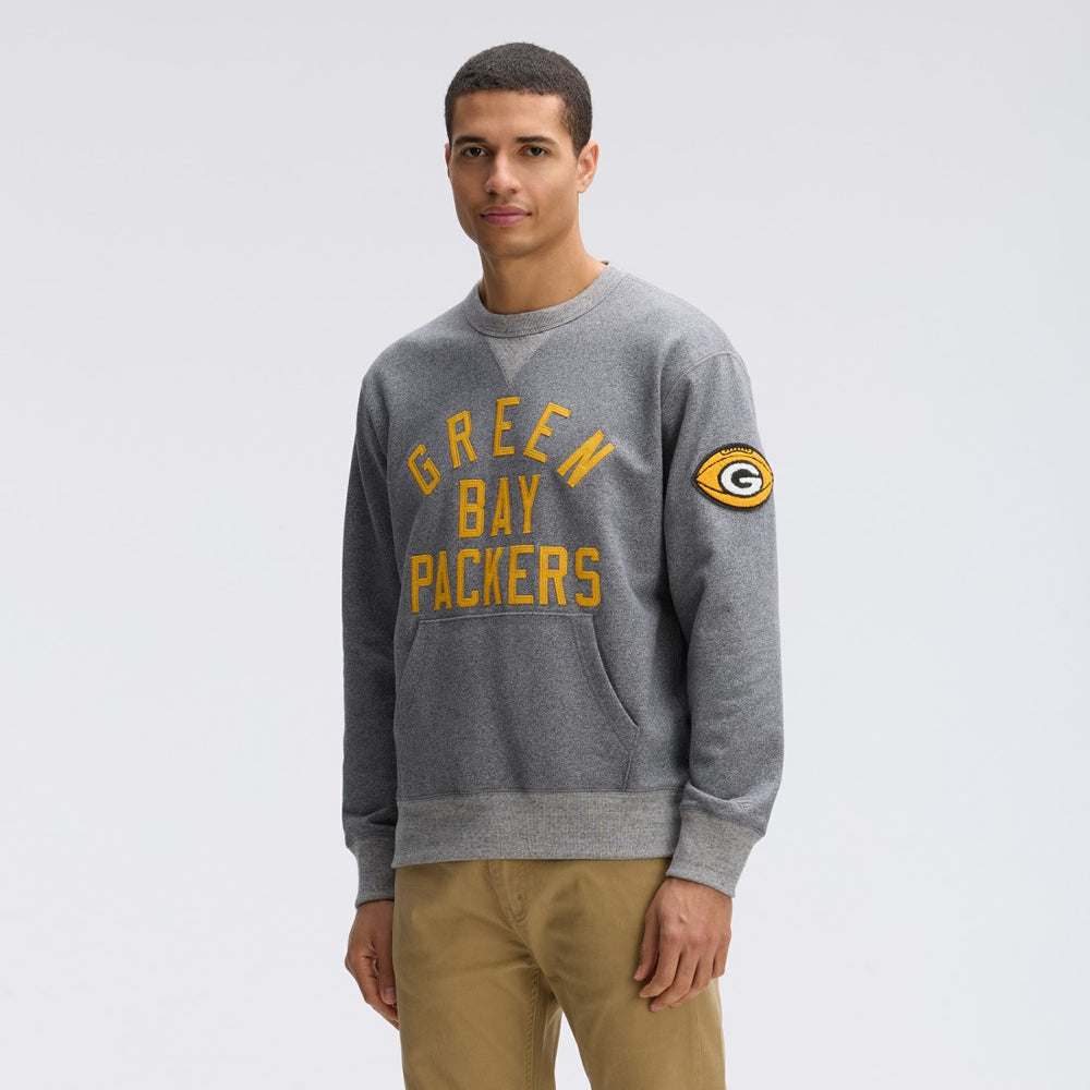 Green Bay Packers IconicFleece Pocket Sweatshirt Athletic Heather Gray | Fanatics