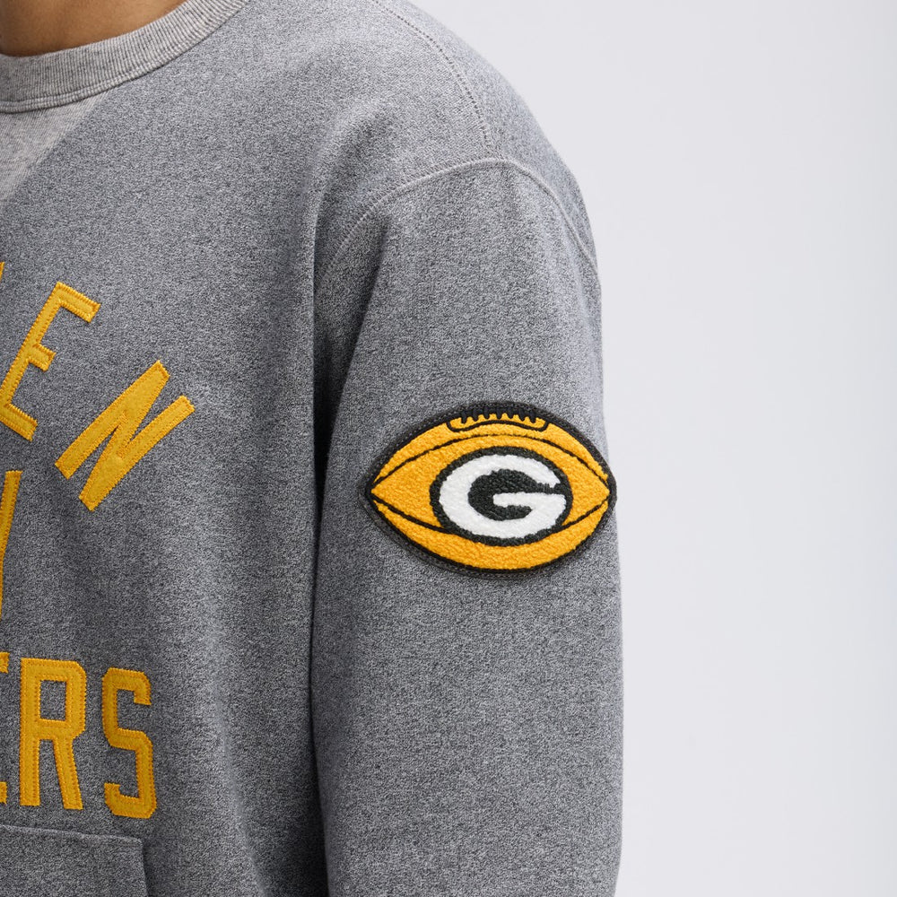 Green Bay Packers IconicFleece Pocket Sweatshirt Athletic Heather Gray | Fanatics