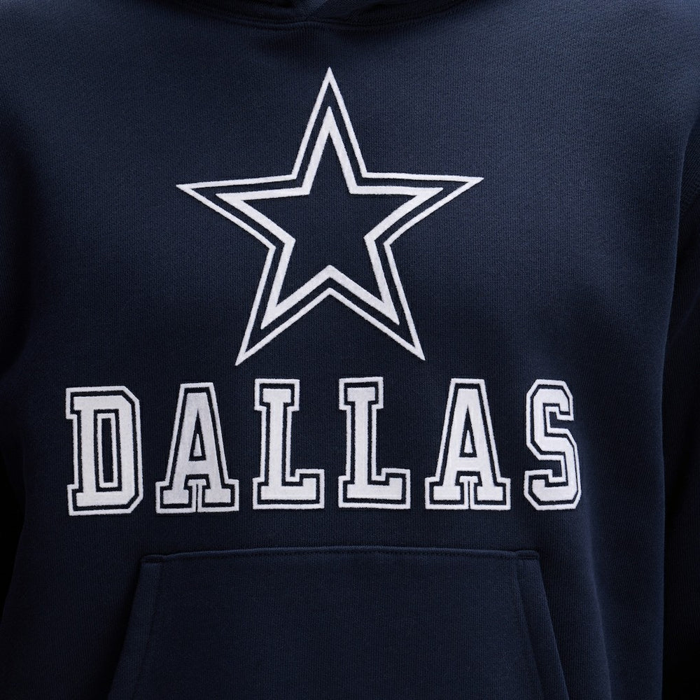Dallas Cowboys IconicFleece Flocked Hoodie Navy | Fanatics