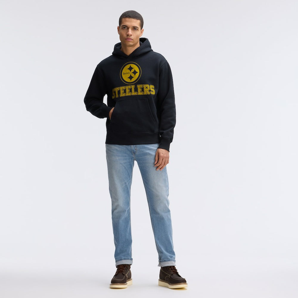 Pittsburgh Steelers IconicFleece Flocked Hoodie Black | Fanatics