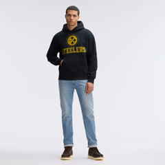Pittsburgh Steelers IconicFleece Flocked Hoodie Black | Fanatics