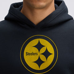 Pittsburgh Steelers IconicFleece Flocked Hoodie Black | Fanatics