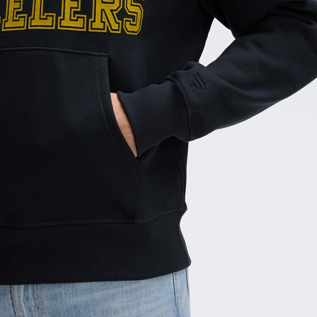 Pittsburgh Steelers IconicFleece Flocked Hoodie Black | Fanatics