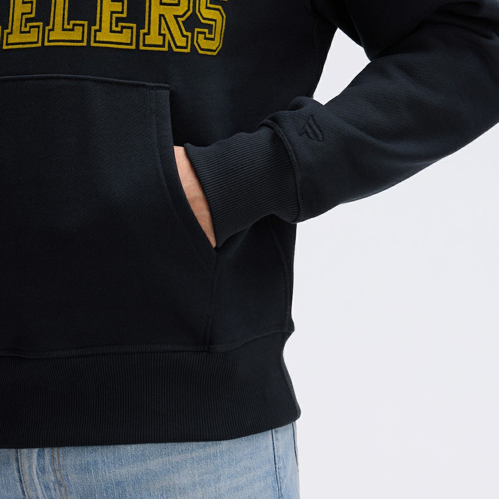 Pittsburgh Steelers IconicFleece Flocked Hoodie Black | Fanatics