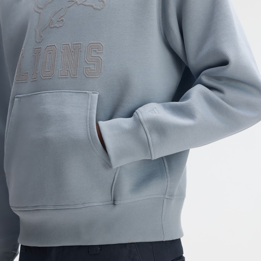 Detroit Lions IconicFleece Flocked Hoodie Light Blue | Fanatics