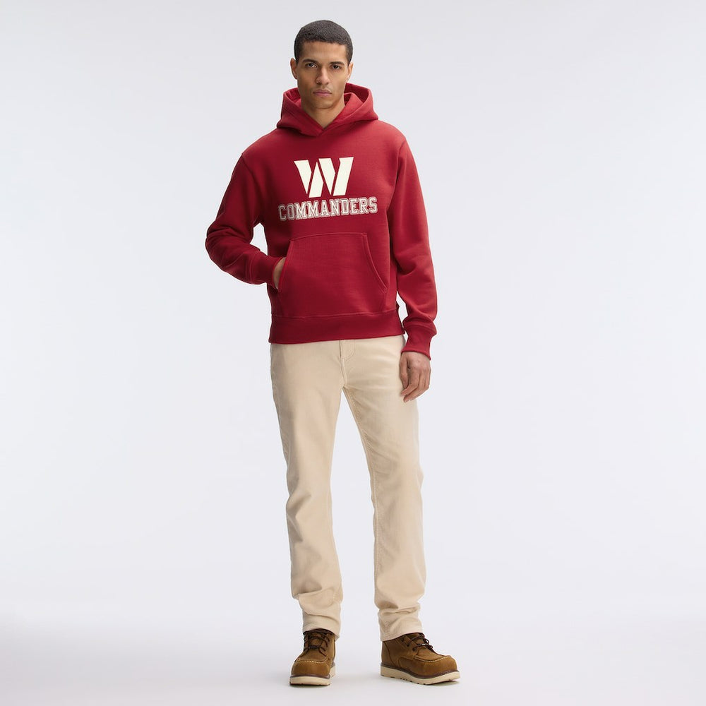 Washington Commanders IconicFleece Flocked Hoodie Burgundy | Fanatics