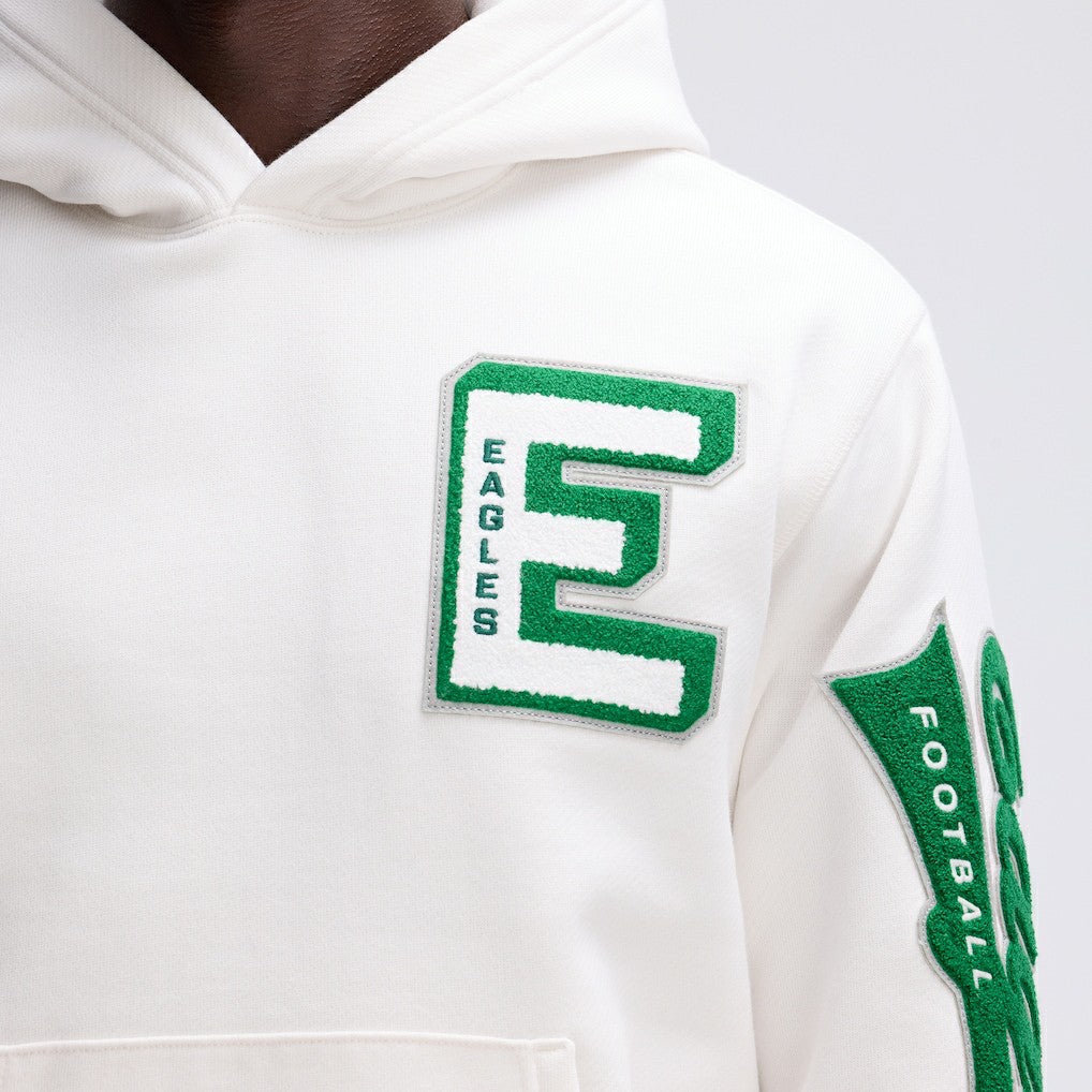 Philadelphia Eagles IconicFleece Letterman Hoodie Oatmeal | Fanatics