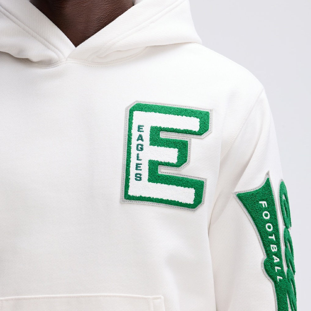 Philadelphia Eagles IconicFleece Letterman Hoodie Oatmeal | Fanatics