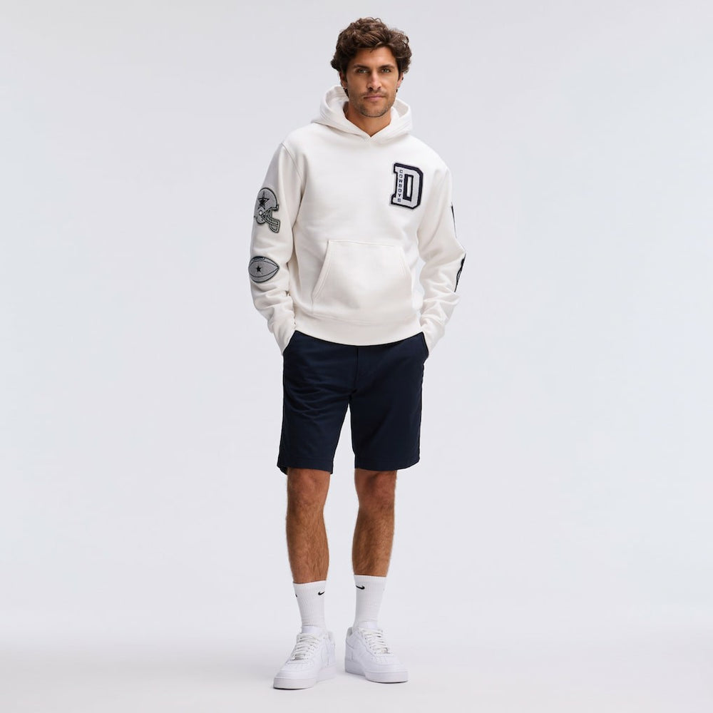 Dallas Cowboys IconicFleece Letterman Hoodie Oatmeal | Fanatics