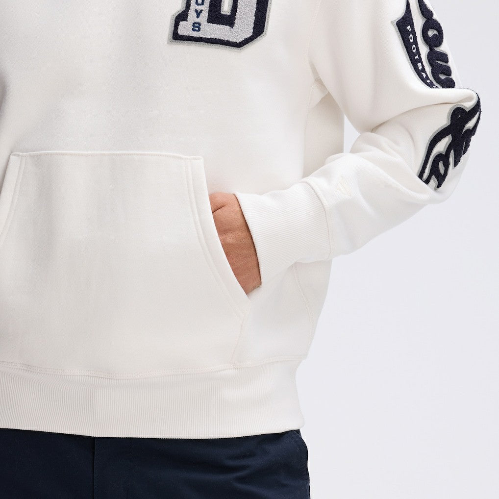 Dallas Cowboys IconicFleece Letterman Hoodie Oatmeal | Fanatics