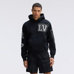 Las Vegas Raiders IconicFleece Letterman Hoodie Black | Fanatics