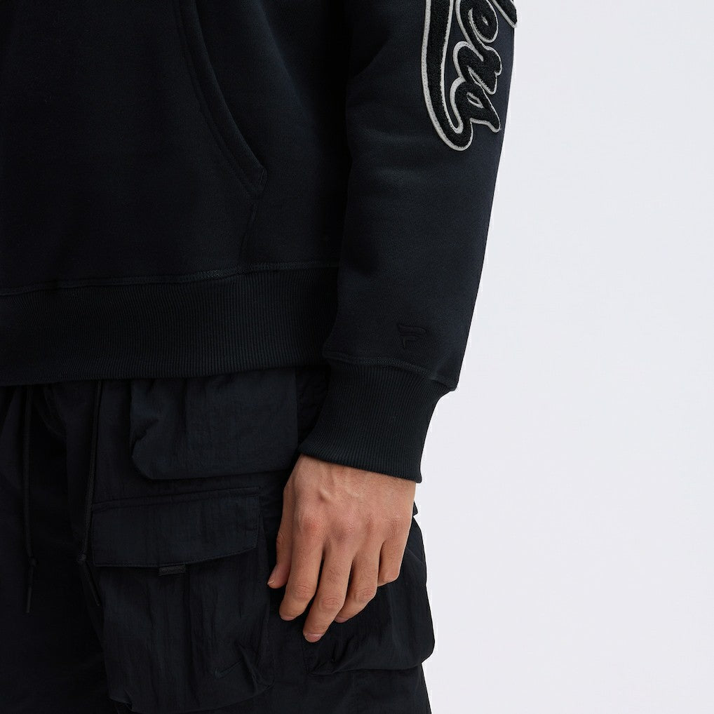 Las Vegas Raiders IconicFleece Letterman Hoodie Black | Fanatics