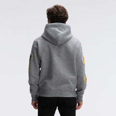 Green Bay Packers IconicFleece Letterman Hoodie Athletic Heather Gray | Fanatics