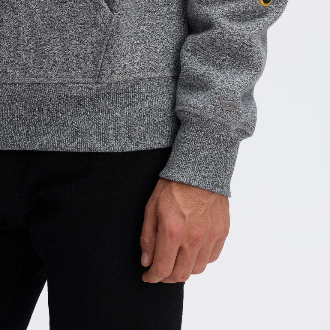 Green Bay Packers IconicFleece Letterman Hoodie Athletic Heather Gray | Fanatics