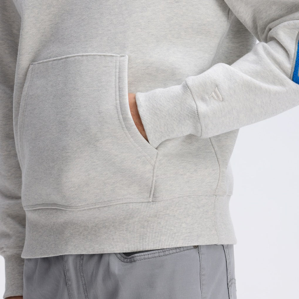 Detroit Lions IconicFleece Letterman Hoodie Heather Gray | Fanatics