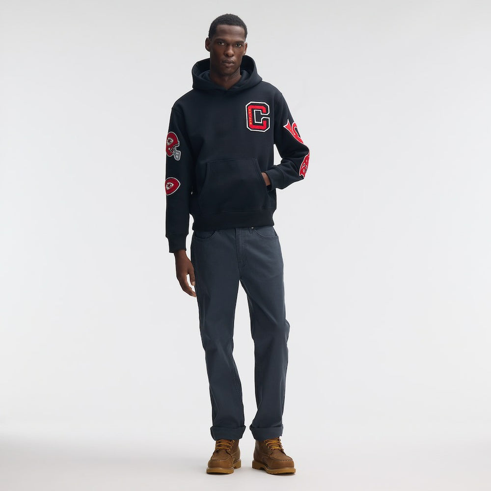 Kansas City Chiefs IconicFleece Letterman Hoodie Black | Fanatics