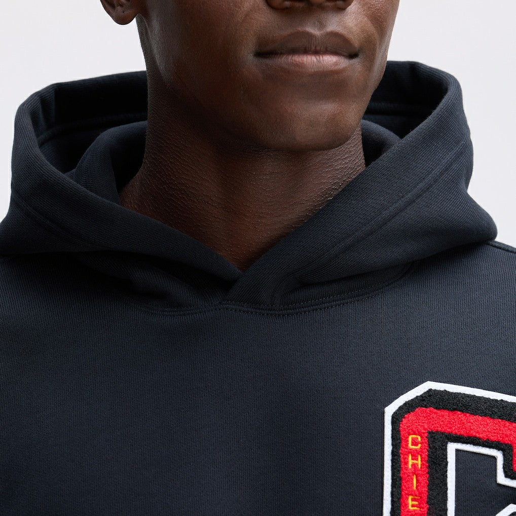 Kansas City Chiefs IconicFleece Letterman Hoodie Black | Fanatics
