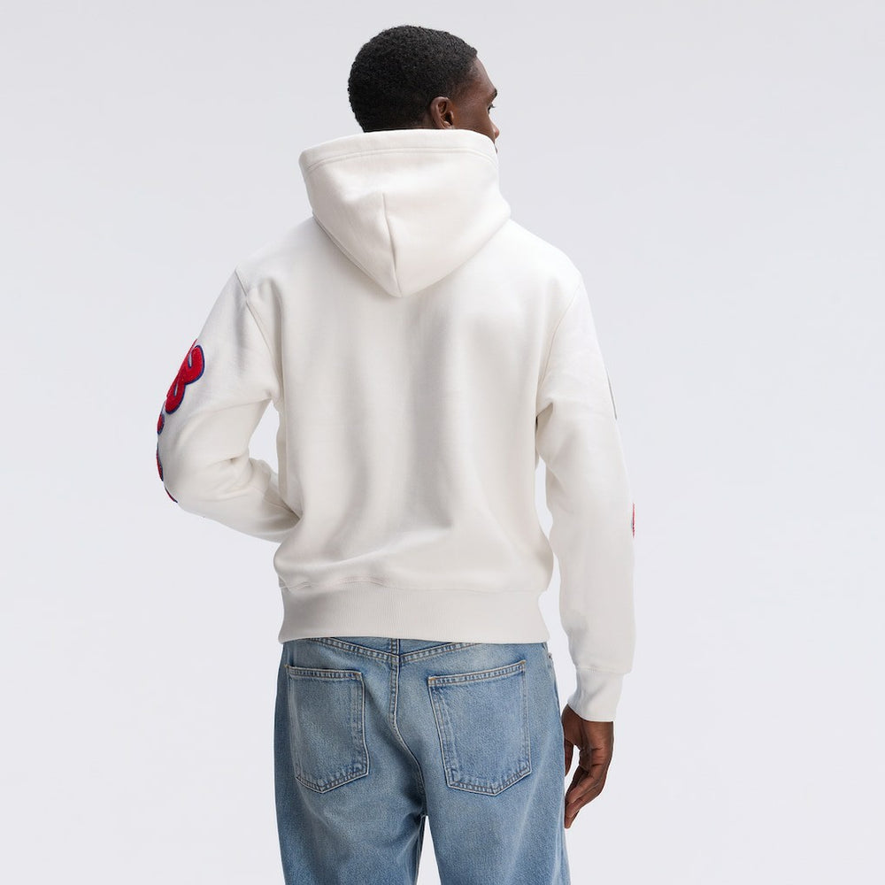 Buffalo Bills IconicFleece Letterman Hoodie Oatmeal | Fanatics