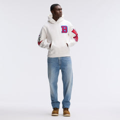 Buffalo Bills IconicFleece Letterman Hoodie Oatmeal | Fanatics
