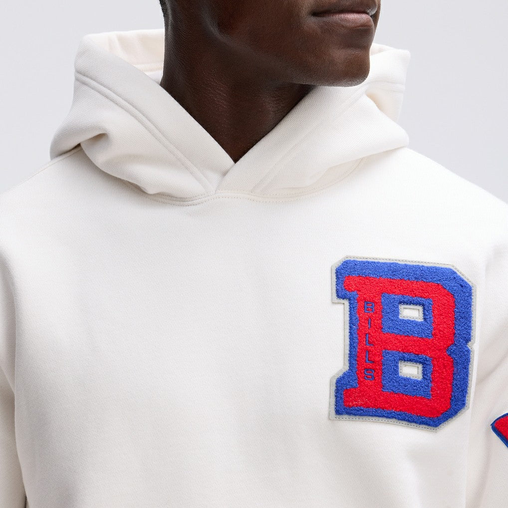 Buffalo Bills IconicFleece Letterman Hoodie Oatmeal | Fanatics