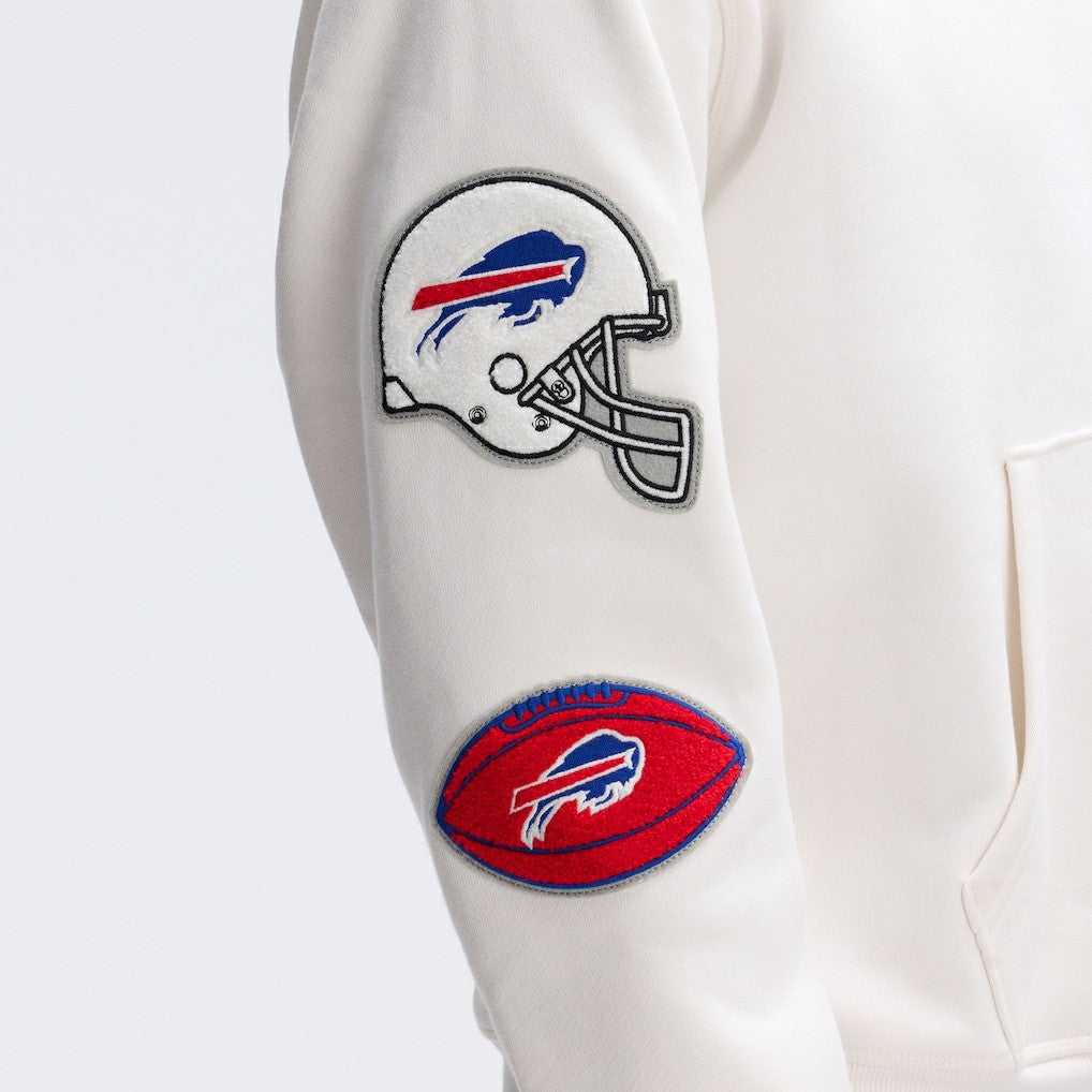 Buffalo Bills IconicFleece Letterman Hoodie Oatmeal | Fanatics
