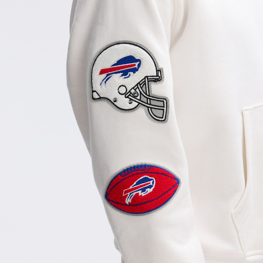 Buffalo Bills IconicFleece Letterman Hoodie Oatmeal | Fanatics