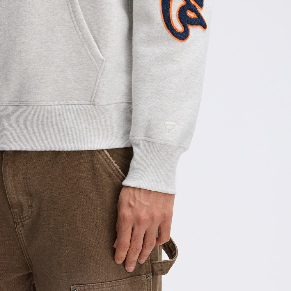 Chicago Bears IconicFleece Letterman Hoodie Heather Gray | Fanatics