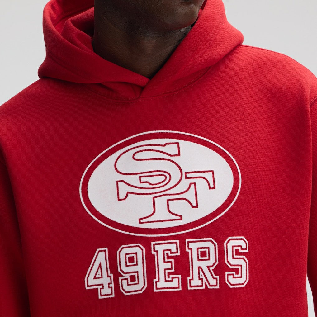 San Francisco 49ers IconicFleece Flocked Hoodie Scarlet | Fanatics