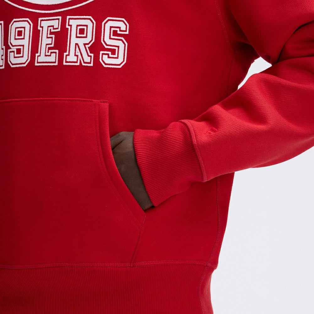 San Francisco 49ers IconicFleece Flocked Hoodie Scarlet | Fanatics