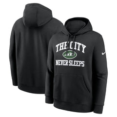 New York Jets The City Never Sleeps Club Fleece Hoodie Black | Nike for Sale