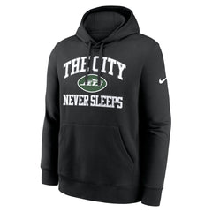 New York Jets The City Never Sleeps Club Fleece Hoodie Black | Nike for Sale