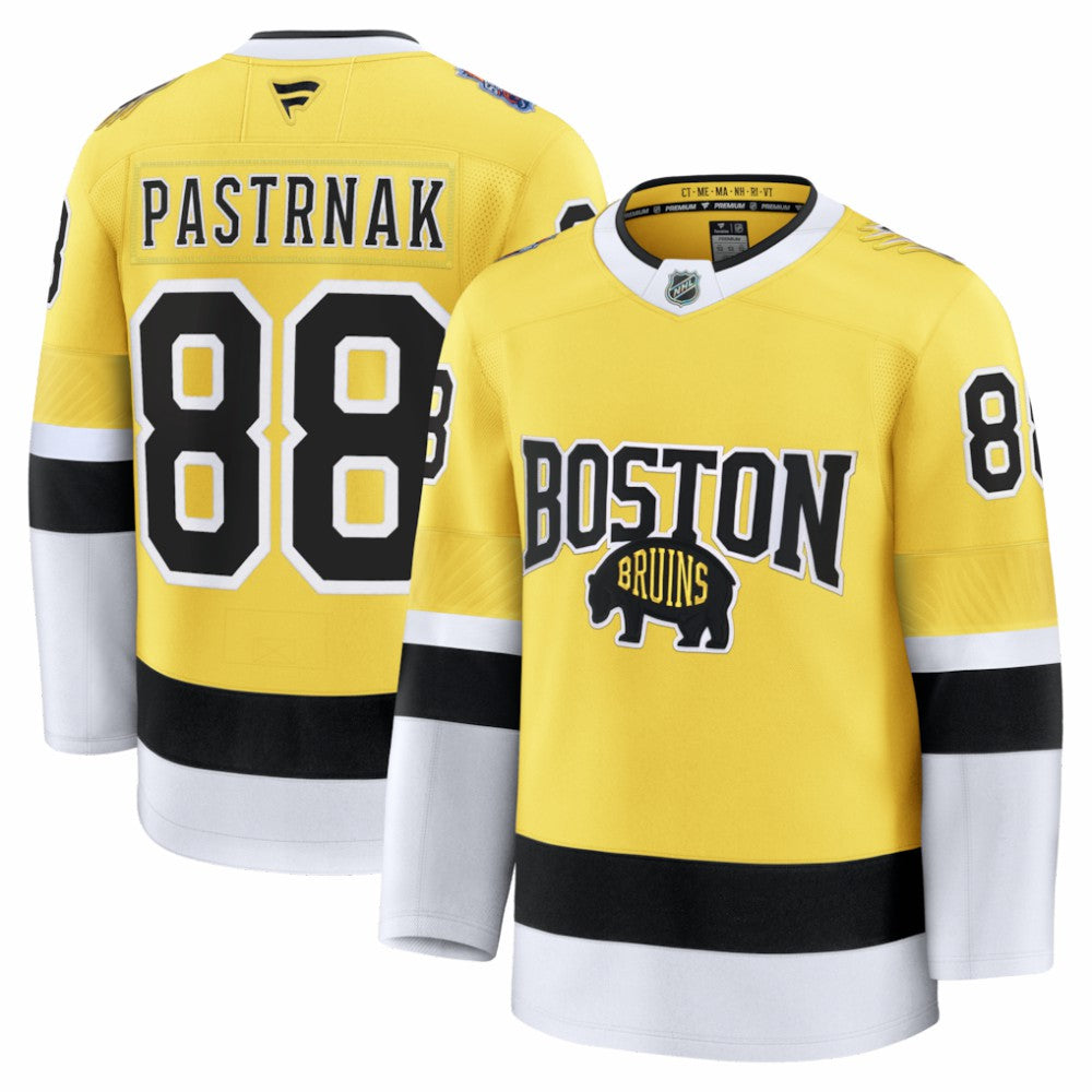 David Pastrnak Boston Bruins Fanatics 2026 NHL Stadium Series Premium Jersey - Gold - NHL