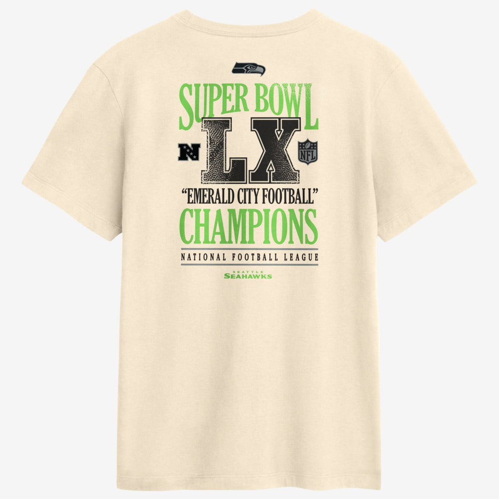 Seattle Seahawks Super Bowl LX Champions Long Ball T-Shirt Natural | Nike for Sale