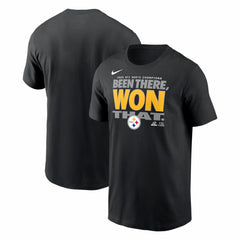 Pittsburgh Steelers 2025 AFC North Division Champions Locker Room Trophy Collection T-Shirt Black | Nike for Sale