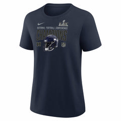 Seattle Seahawks Women's 2025 NFC Champions Helmet T-Shirt College Navy | Nike for Sale