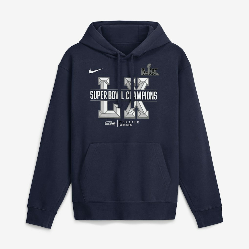 Seattle Seahawks Super Bowl LX Champions Sacrifice Hoodie College Navy | Nike for Sale