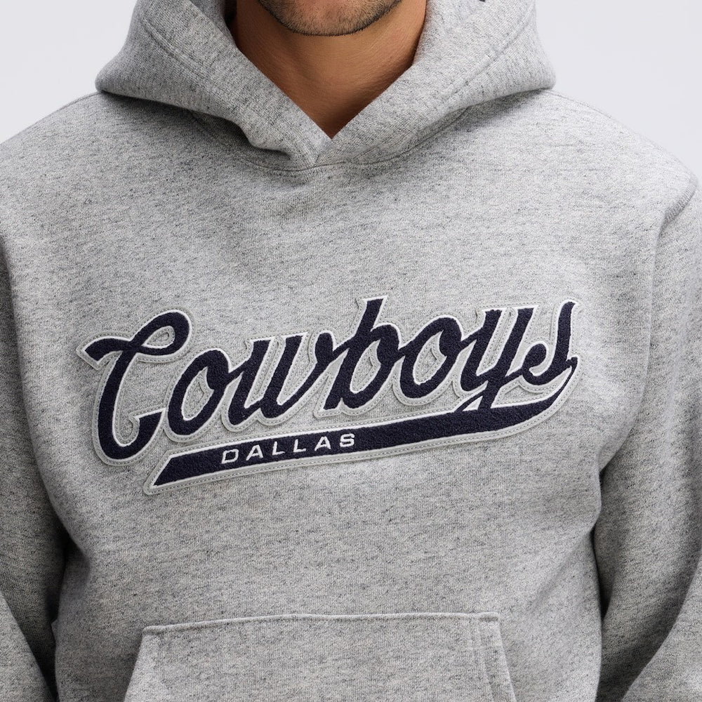 Dallas Cowboys IconicFleece Tipped Hoodie Heather Gray | Fanatics