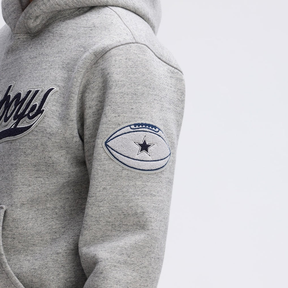 Dallas Cowboys IconicFleece Tipped Hoodie Heather Gray | Fanatics