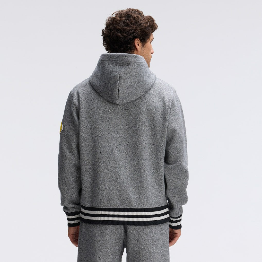 Minnesota Vikings IconicFleece Tipped Hoodie Athletic Heather Gray | Fanatics