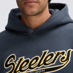 Pittsburgh Steelers IconicFleece Tipped Hoodie Charcoal | Fanatics