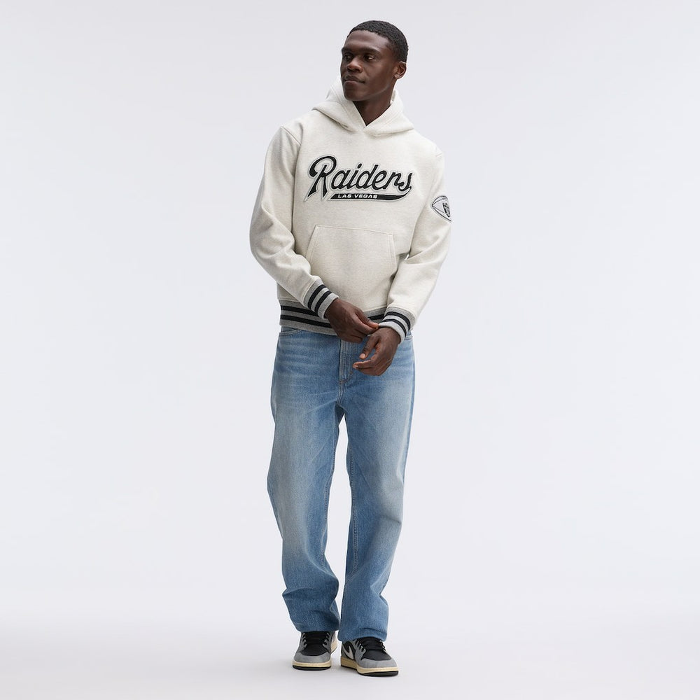Las Vegas Raiders IconicFleece Tipped Hoodie Oatmeal | Fanatics