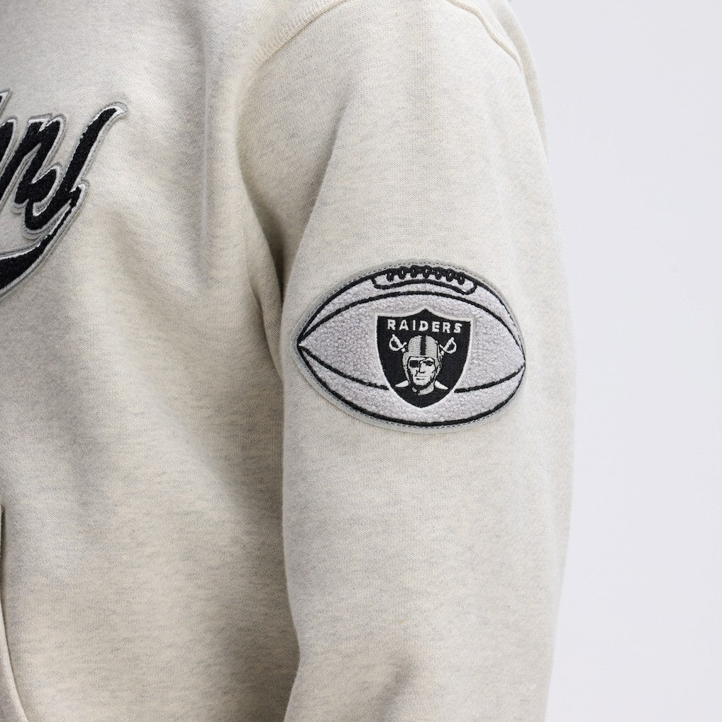 Las Vegas Raiders IconicFleece Tipped Hoodie Oatmeal | Fanatics