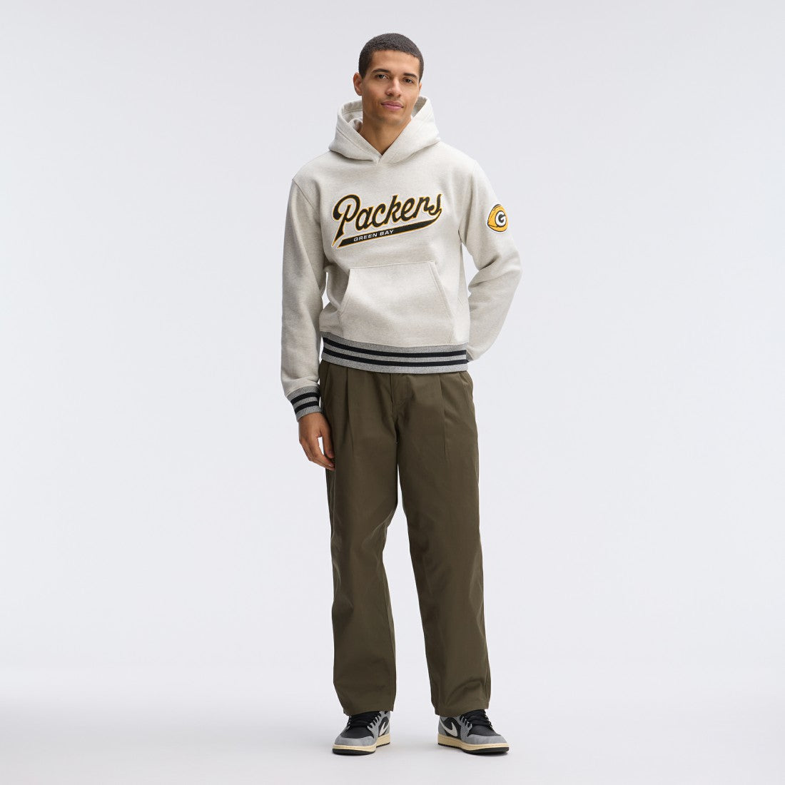 Green Bay Packers IconicFleece Tipped Hoodie Oatmeal | Fanatics