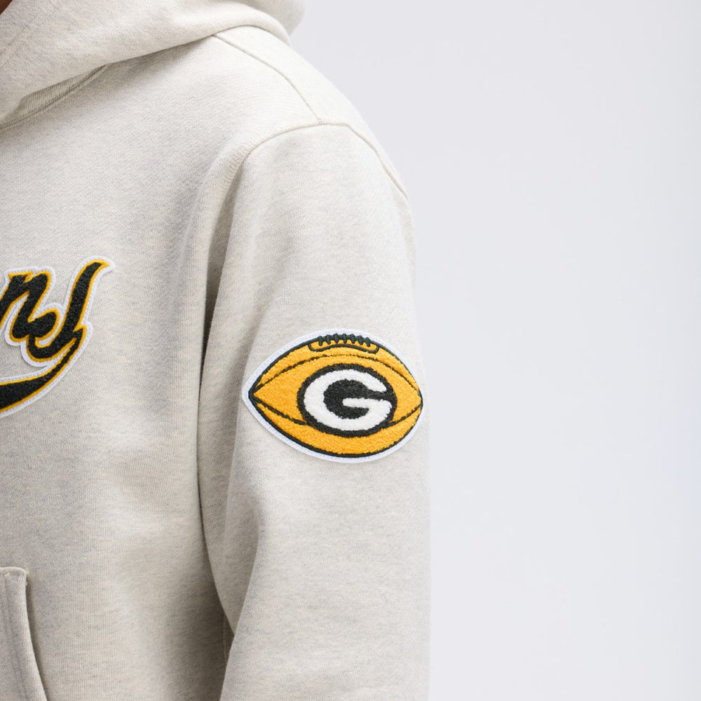 Green Bay Packers IconicFleece Tipped Hoodie Oatmeal | Fanatics