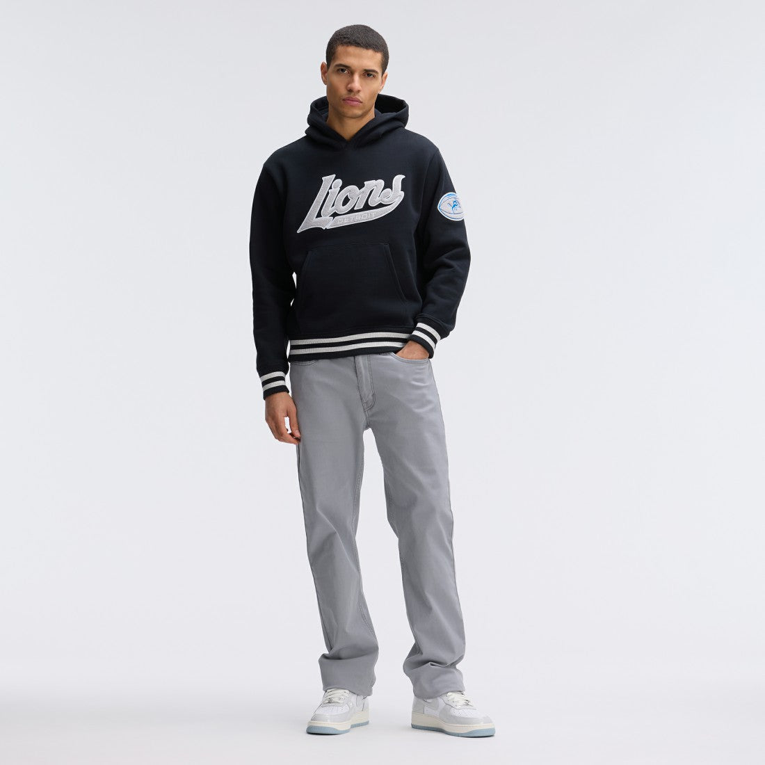 Detroit Lions IconicFleece Tipped Hoodie Black | Fanatics