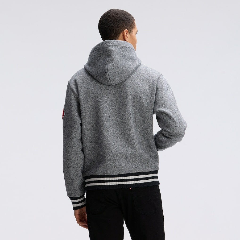 Kansas City Chiefs IconicFleece Tipped Hoodie Athletic Heather Gray | Fanatics