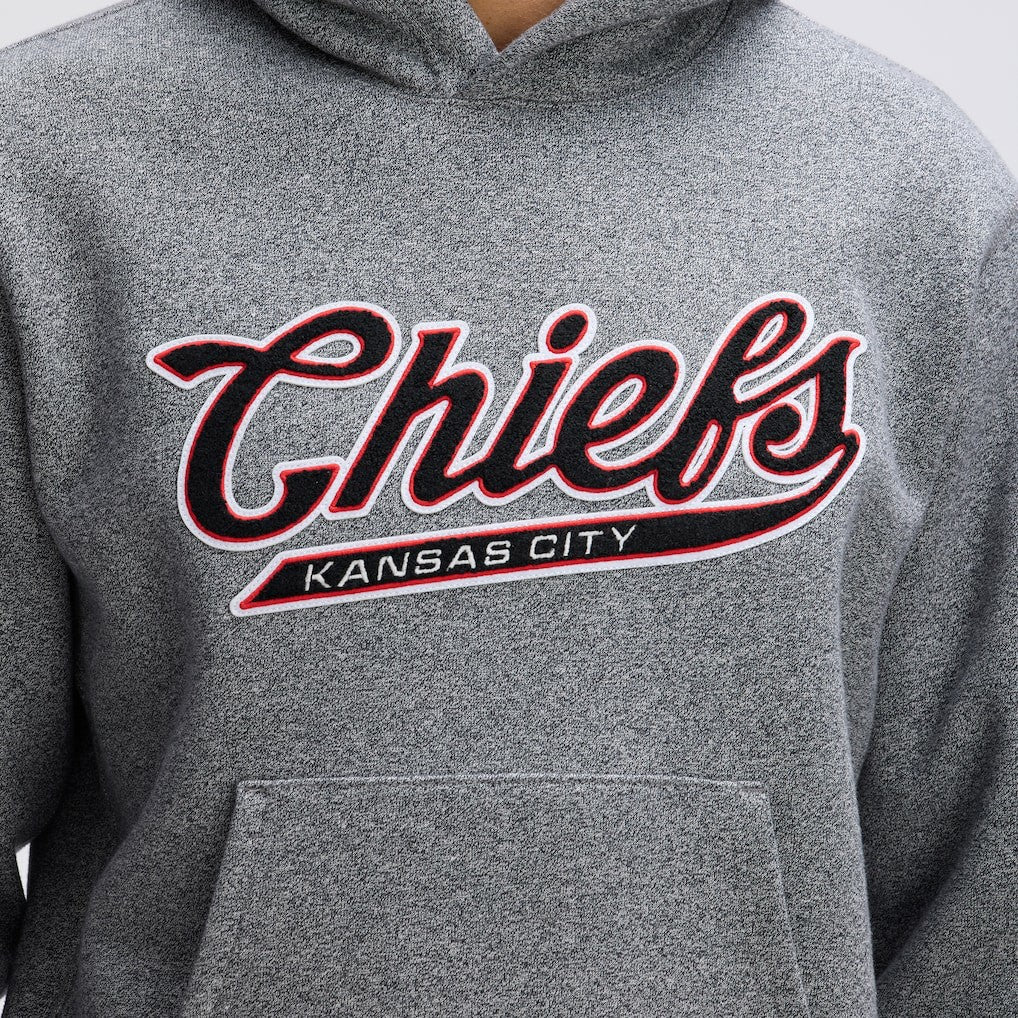 Kansas City Chiefs IconicFleece Tipped Hoodie Athletic Heather Gray | Fanatics