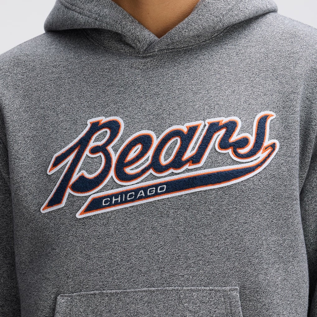 Chicago Bears IconicFleece Tipped Hoodie Athletic Heather Gray | Fanatics